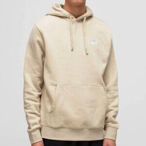 Nike Club Fleece Hoodie Beige Oatmeal Pullover